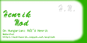 henrik mod business card